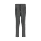 Brunello Cucinelli Gray Virgin Wool Casual Pants