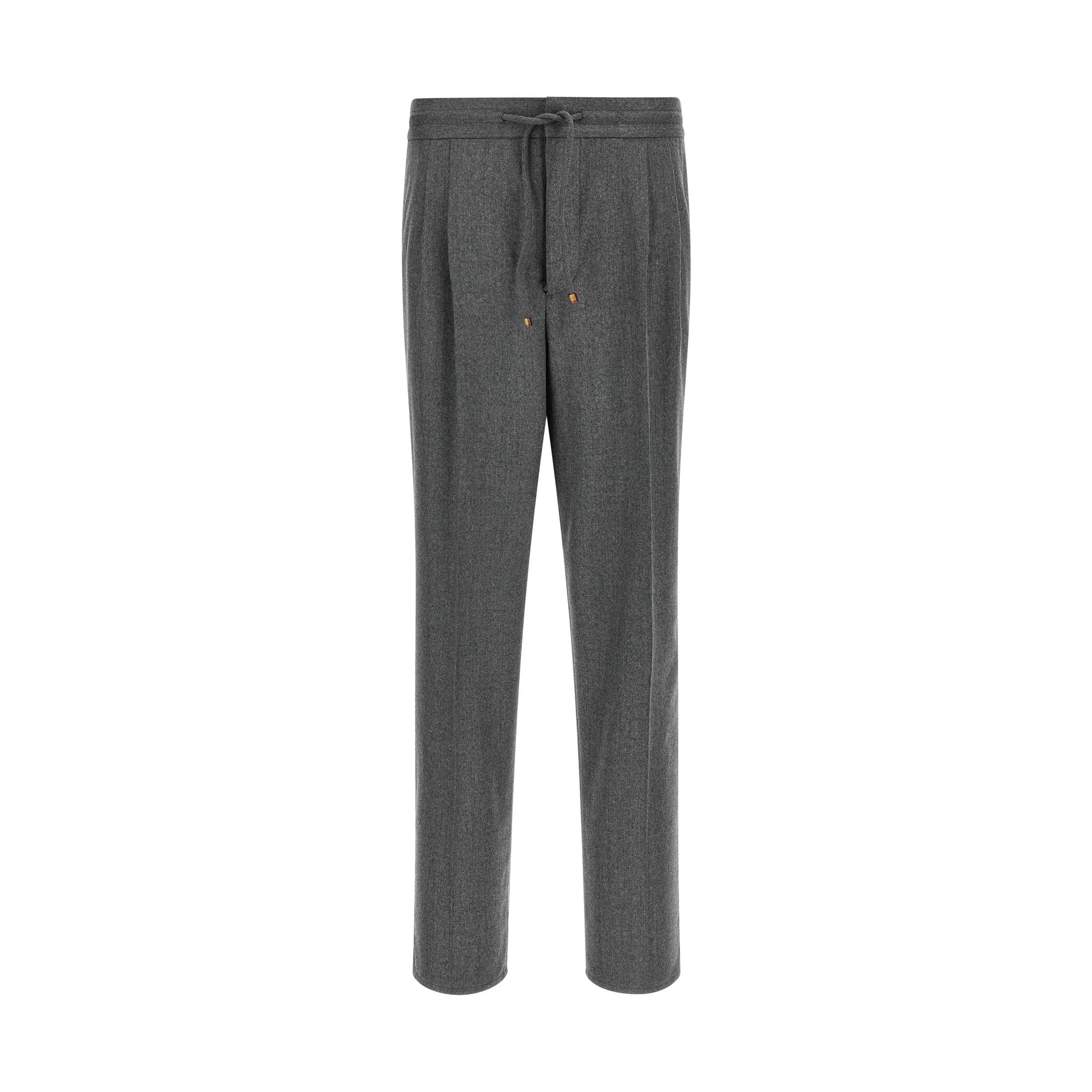 Brunello Cucinelli Gray Virgin Wool Casual Pants
