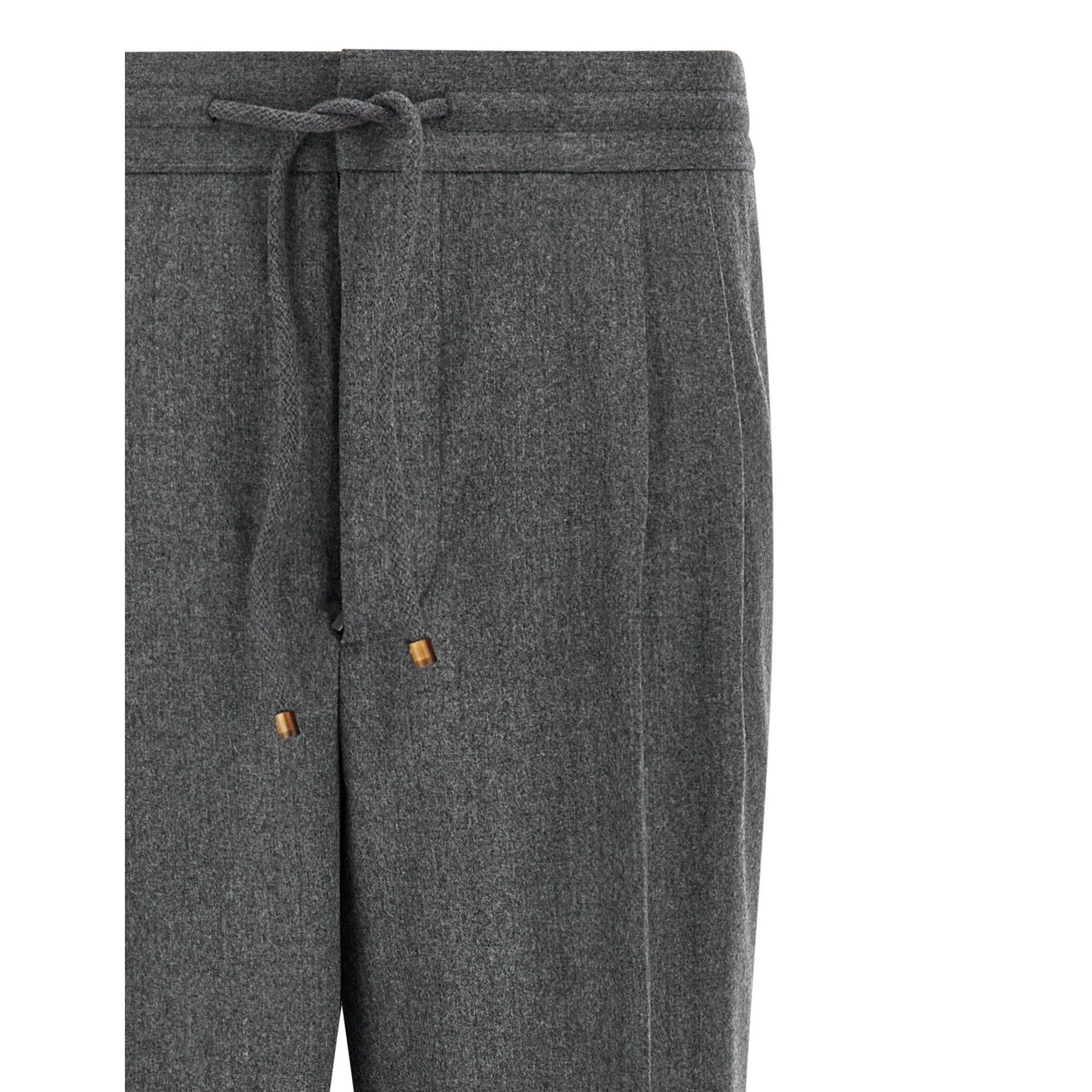 Brunello Cucinelli Gray Virgin Wool Casual Pants