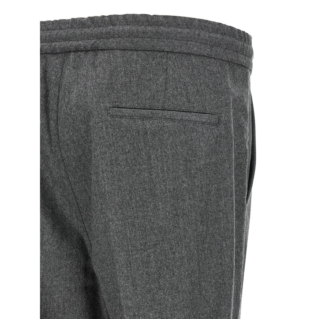 Brunello Cucinelli Gray Virgin Wool Casual Pants
