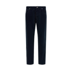 Brunello Cucinelli Blue Cotton Casual Pants