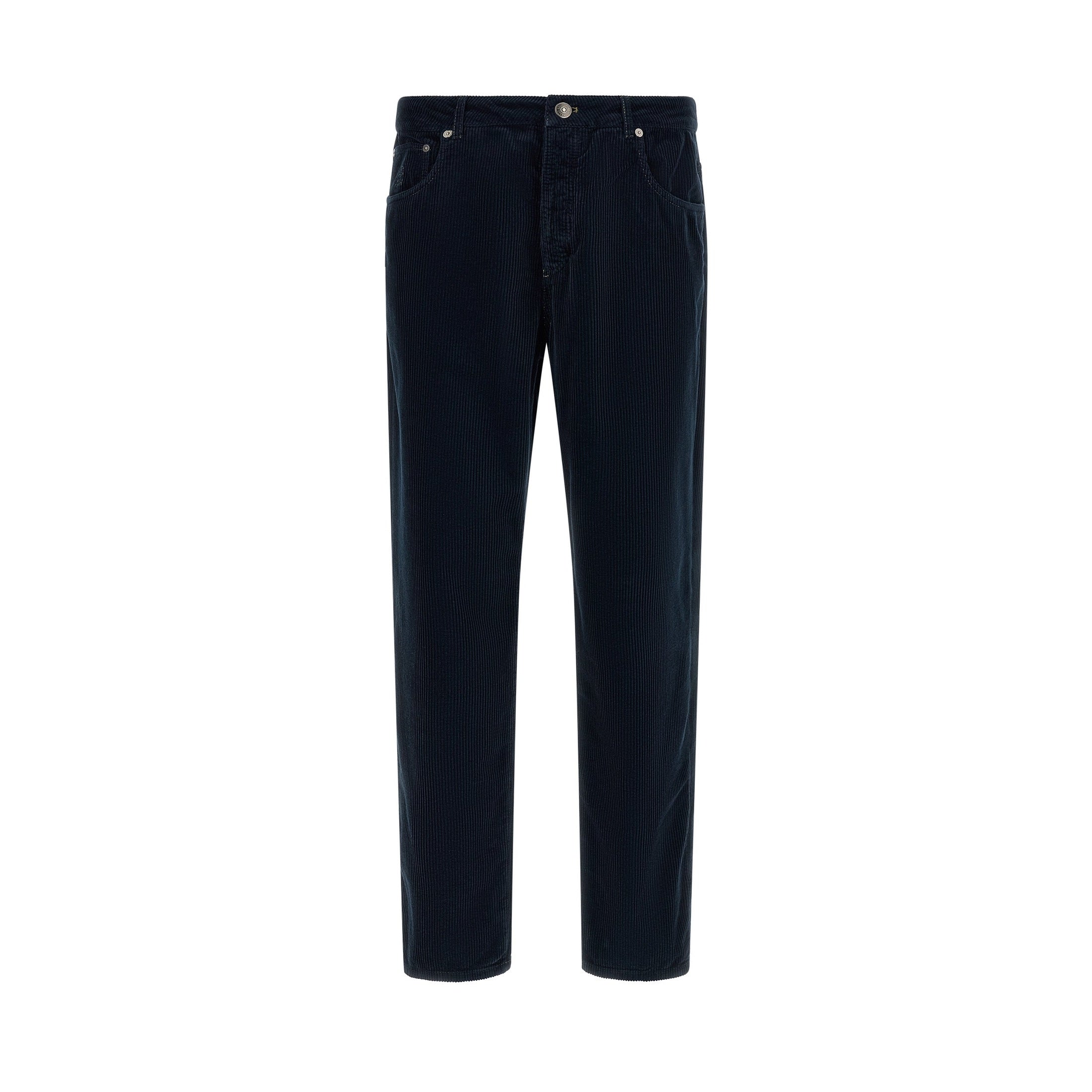 Brunello Cucinelli Blue Cotton Casual Pants