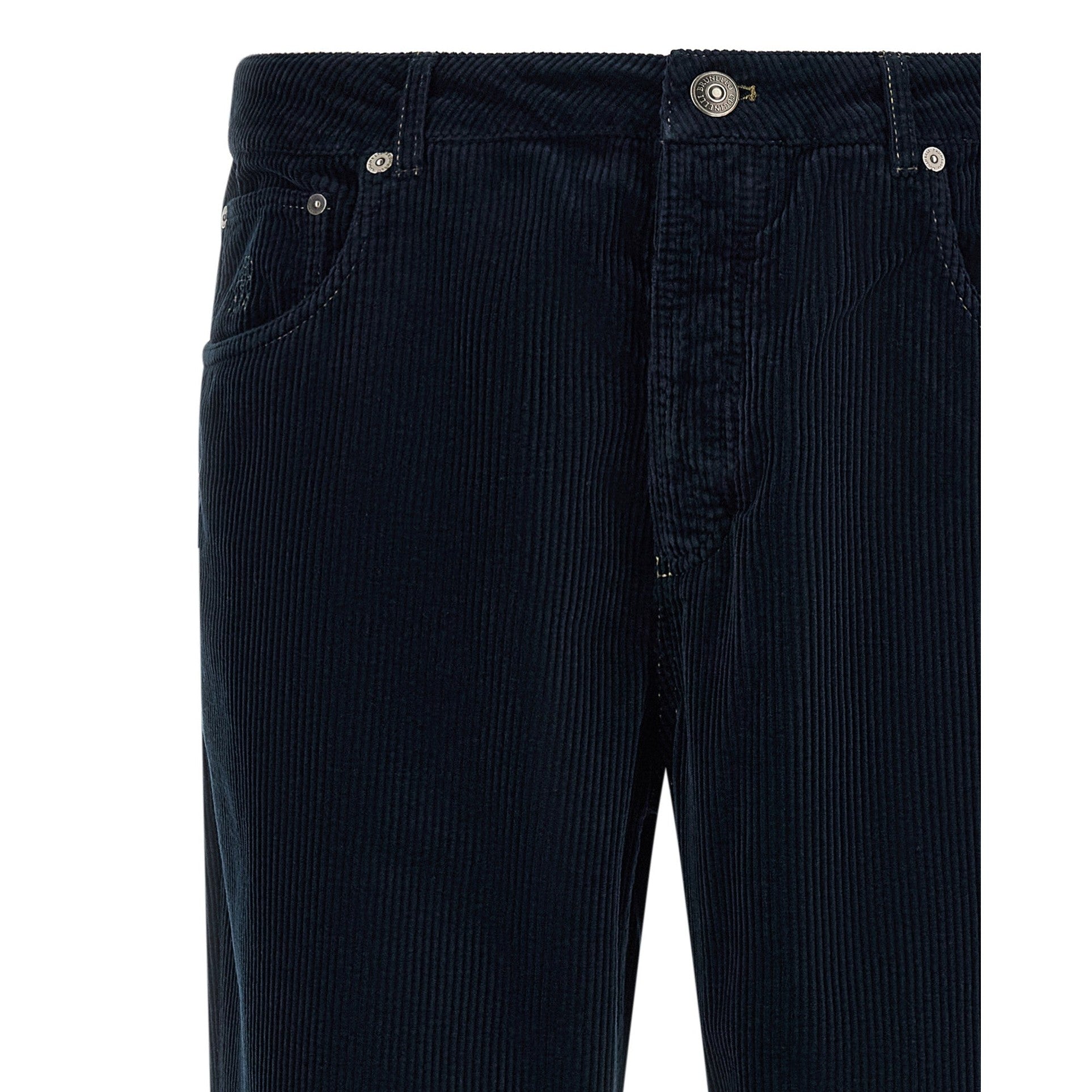 Brunello Cucinelli Blue Cotton Casual Pants