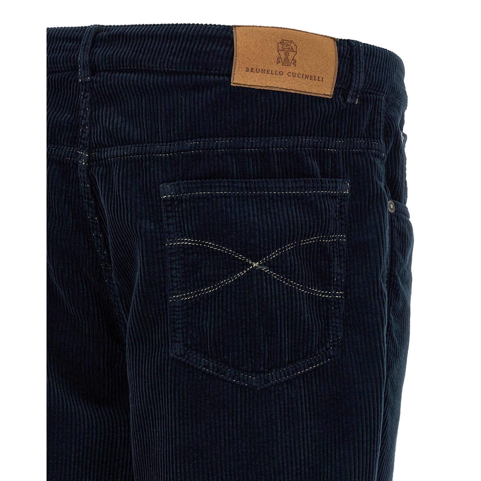 Brunello Cucinelli Blue Cotton Casual Pants
