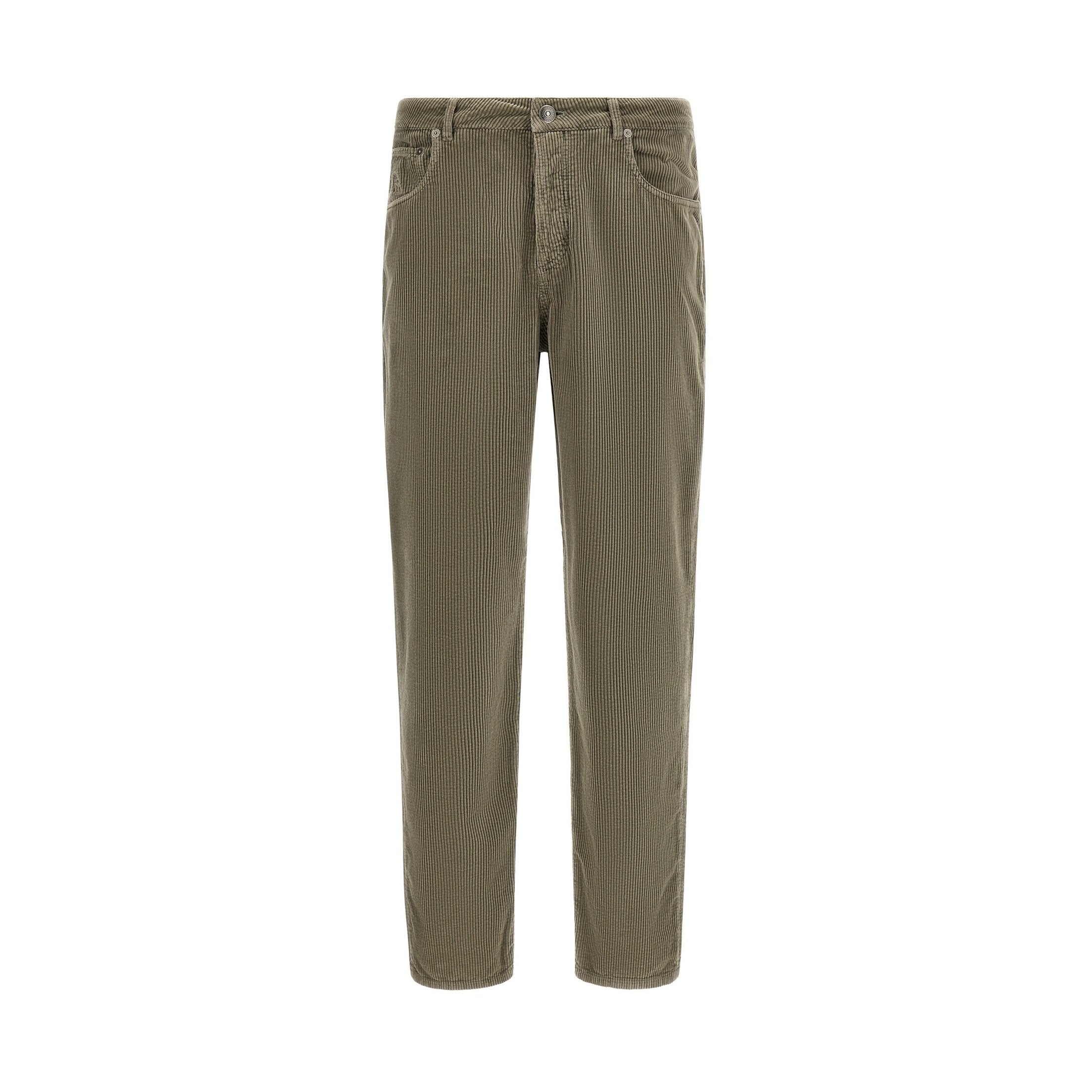 Bicolor Cotton Casual Pants