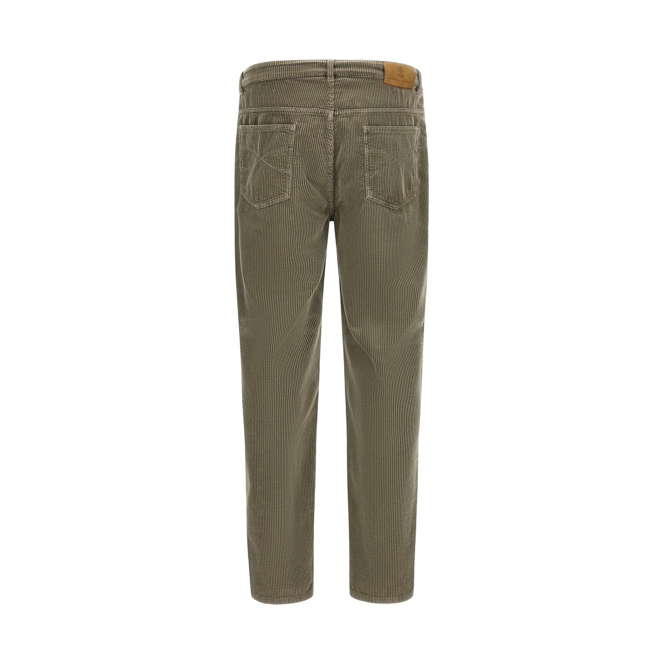 Bicolor Cotton Casual Pants
