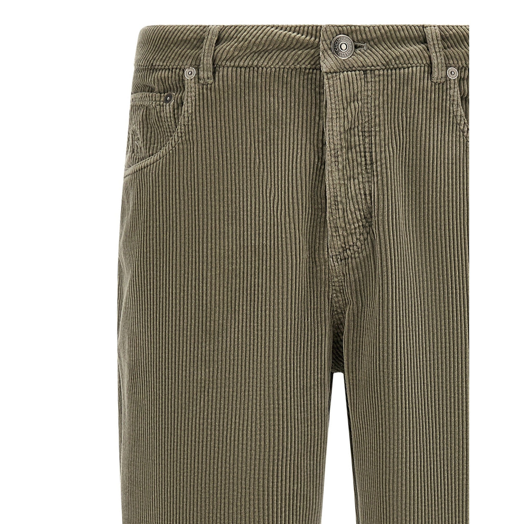 Bicolor Cotton Casual Pants