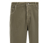 Bicolor Cotton Casual Pants