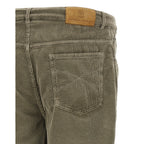 Bicolor Cotton Casual Pants