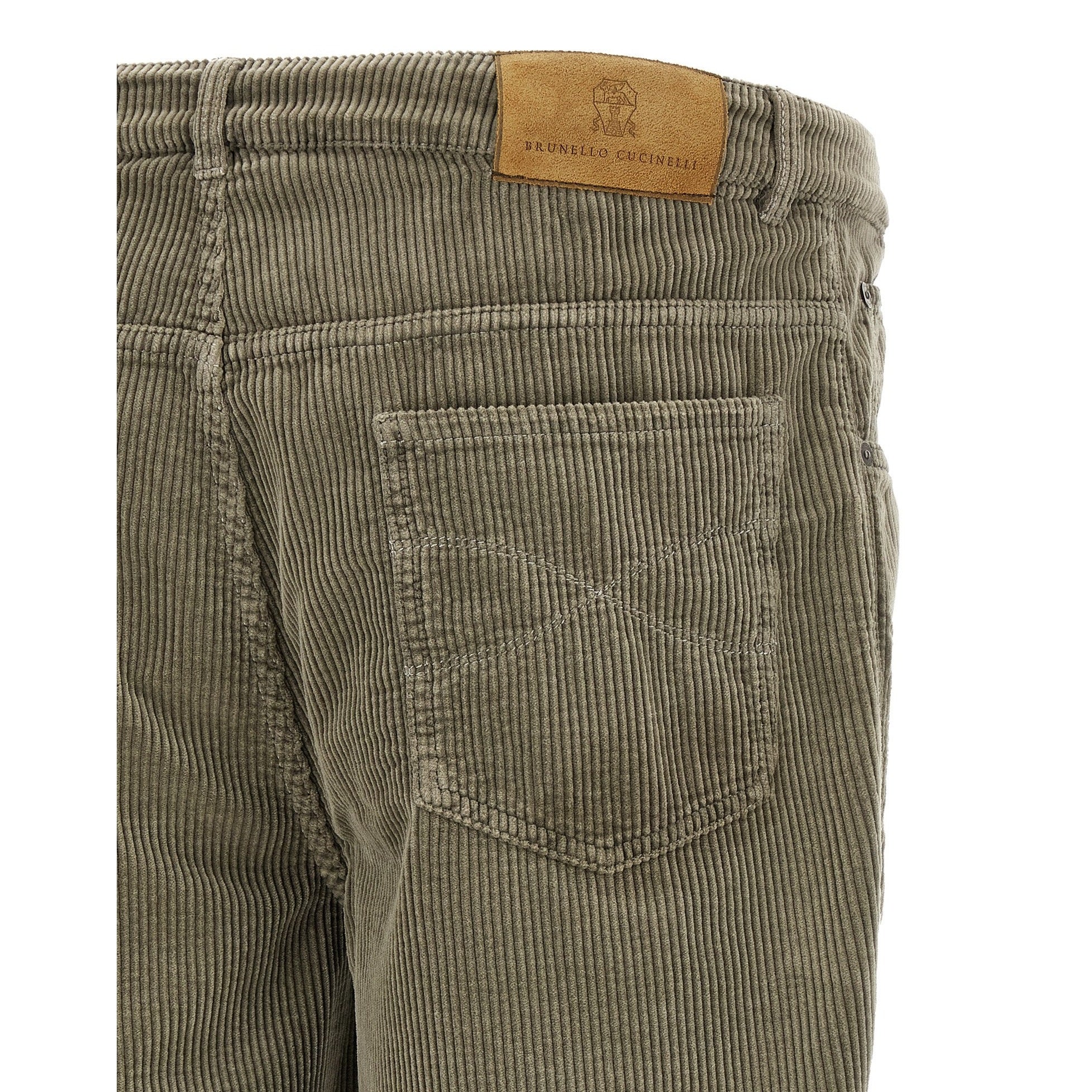Bicolor Cotton Casual Pants