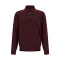 Brunello Cucinelli Bordeaux Cashmere Polo Shirt
