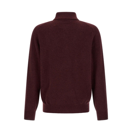 Brunello Cucinelli Bordeaux Cashmere Polo Shirt