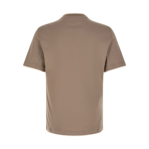 Brunello Cucinelli Gray Cotton T-Shirt