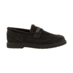 Brunello Cucinelli Brown Calfskin Slip-On Loafers