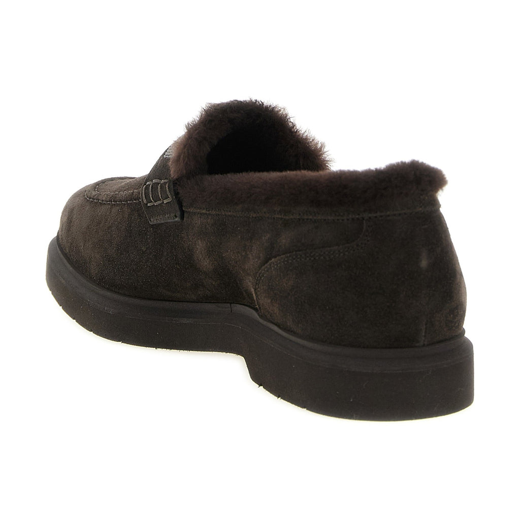 Brunello Cucinelli Brown Calfskin Slip-On Loafers