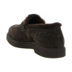 Brunello Cucinelli Brown Calfskin Slip-On Loafers