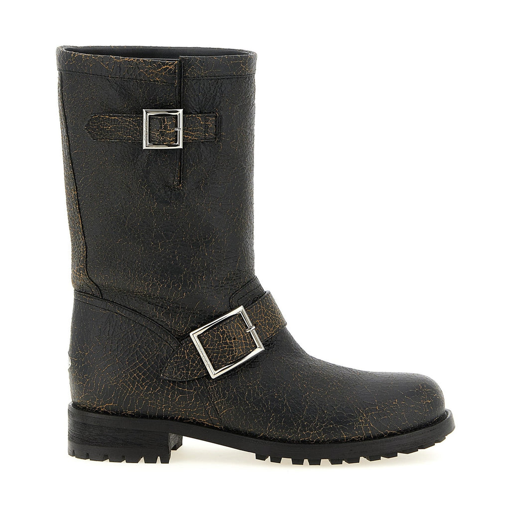 Jimmy Choo Black Leather Ankle Boots