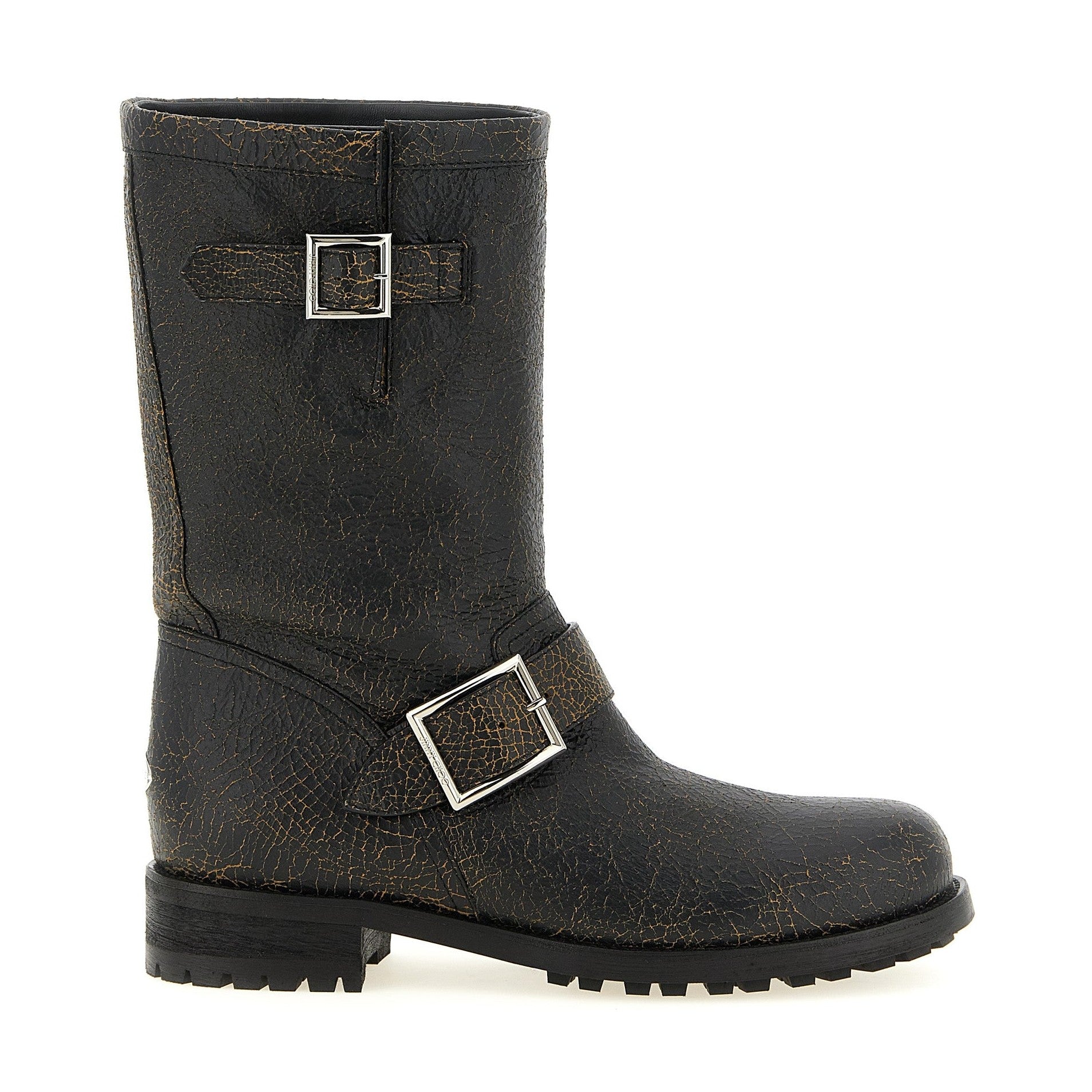 Jimmy Choo Black Leather Ankle Boots