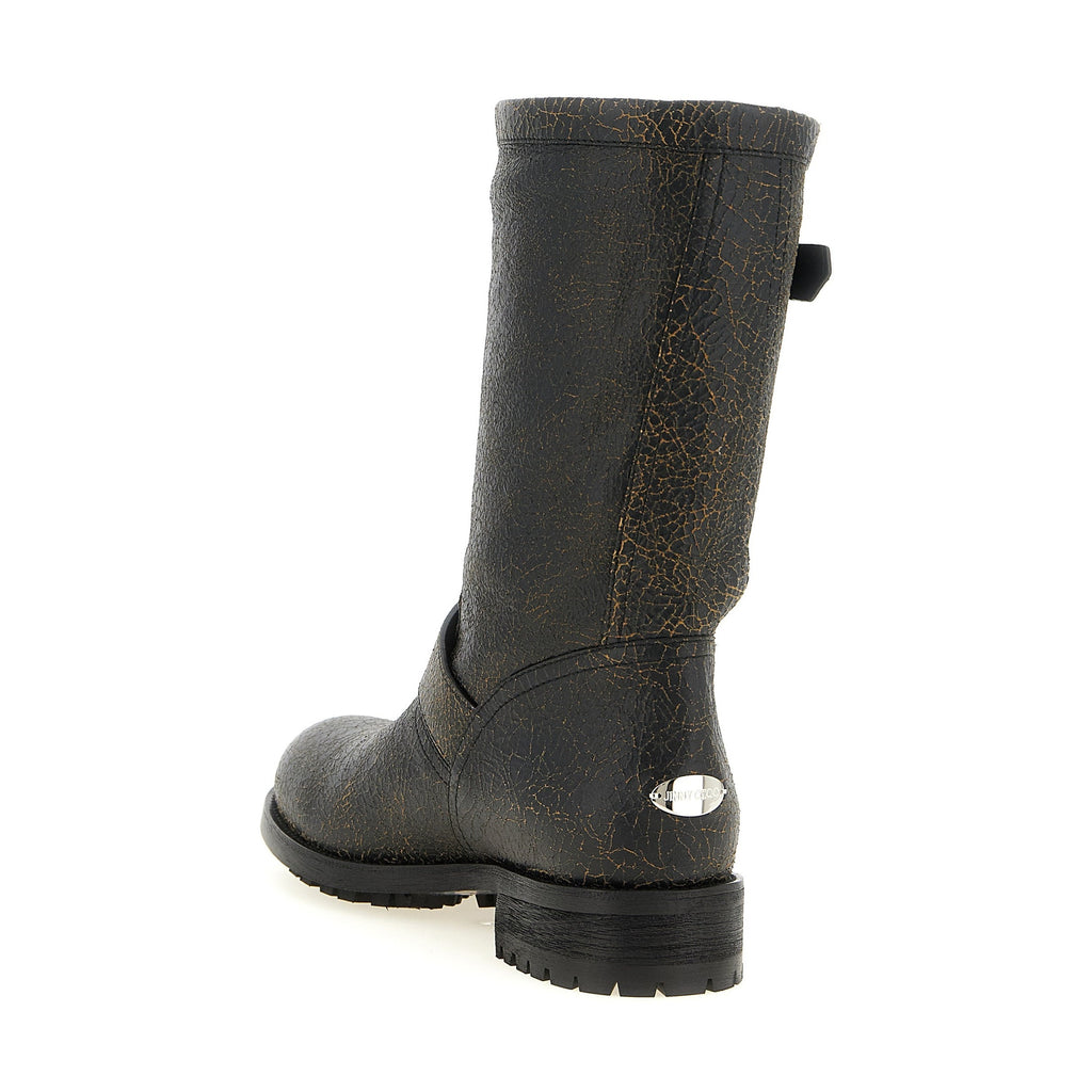 Jimmy Choo Black Leather Ankle Boots