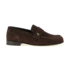 Jimmy Choo Brown Leather Slip-On Loafers