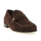 Jimmy Choo Brown Leather Slip-On Loafers