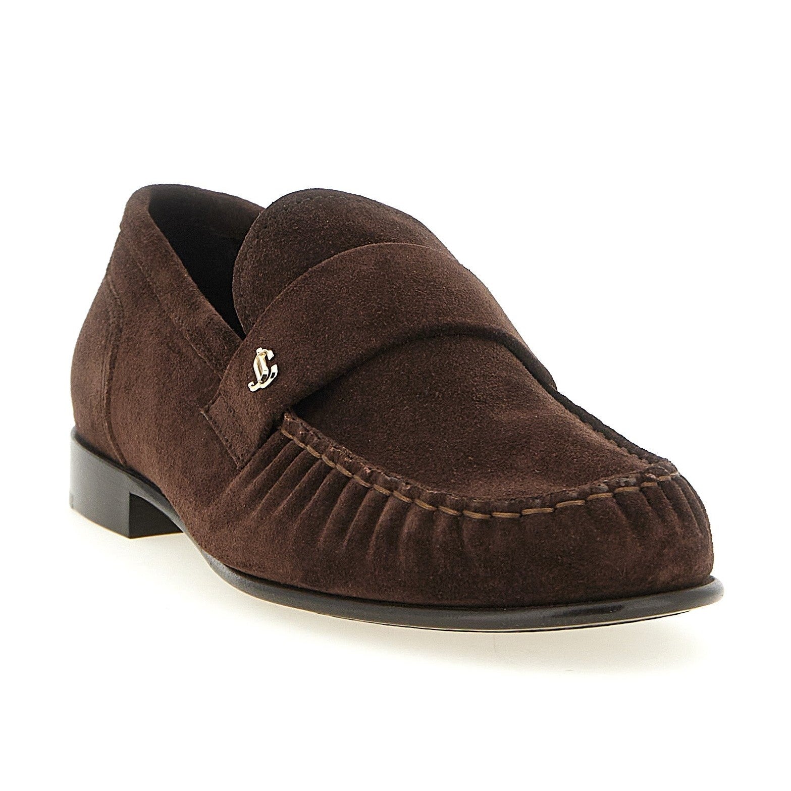 Jimmy Choo Brown Leather Slip-On Loafers
