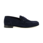 Jimmy Choo Blue Leather Slip-On Loafers