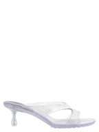 Jimmy Choo Silver Rubber Flat Sandals