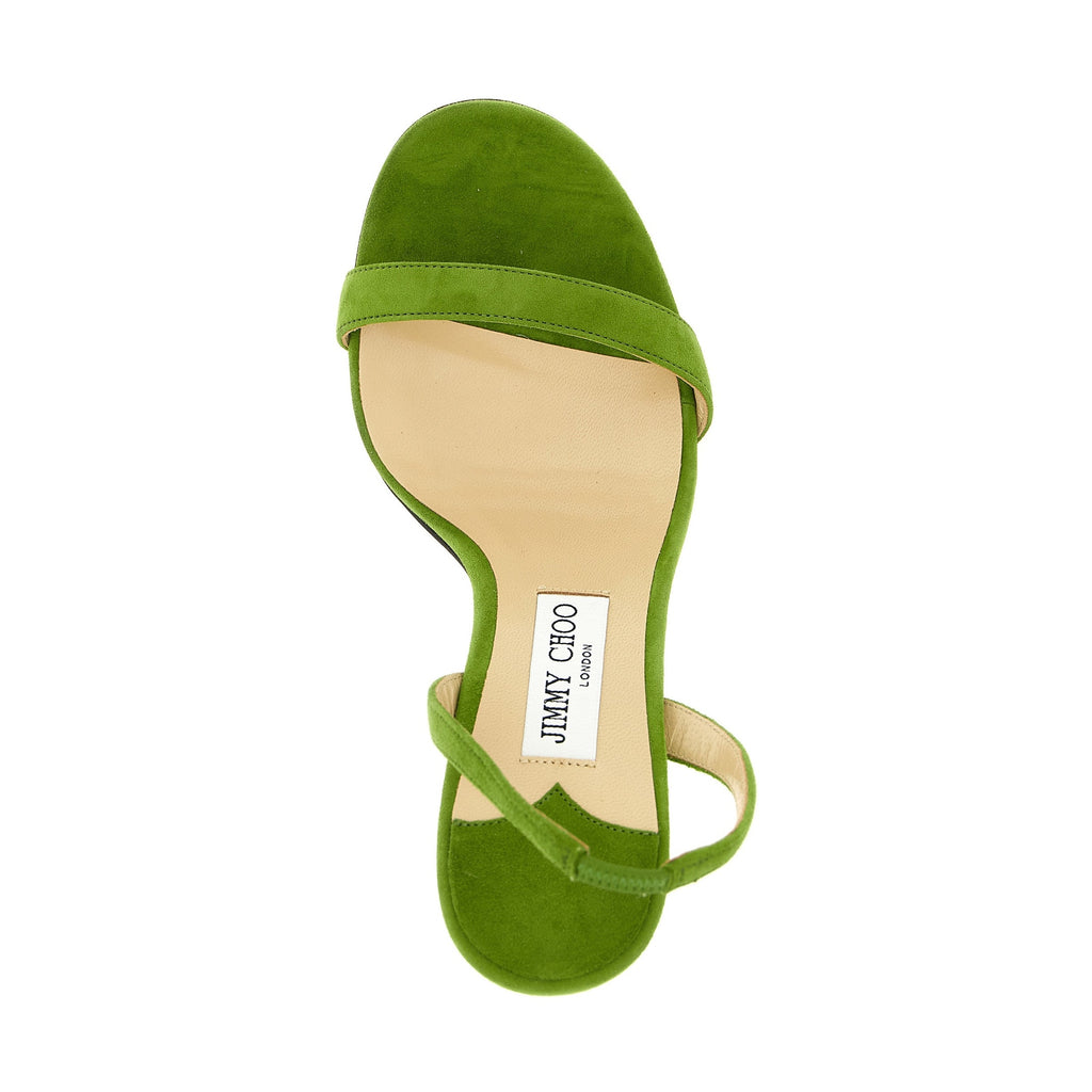 Jimmy Choo Bicolor Leather Stiletto Heel Sandals