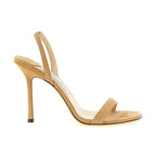 Jimmy Choo Beige Leather Stiletto Heel Sandals