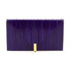 Giuseppe Zanotti Purple Leather Clutch Bag