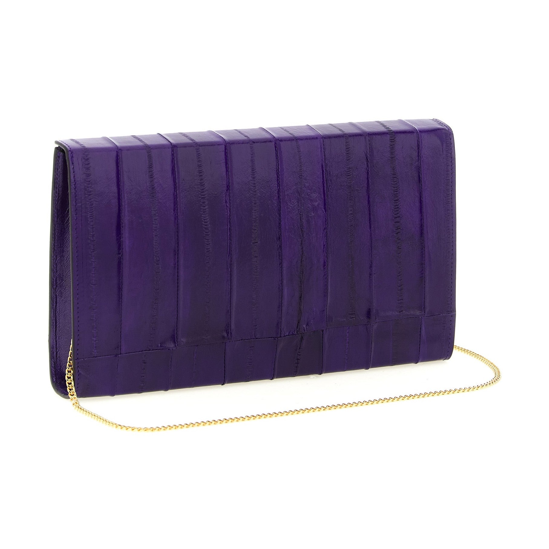 Giuseppe Zanotti Purple Leather Clutch Bag
