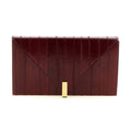 Giuseppe Zanotti Bordeaux Leather Clutch Bag