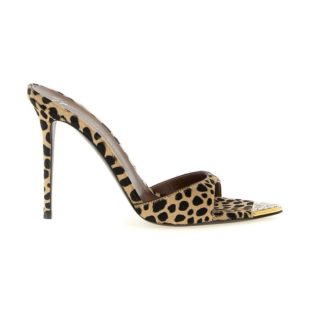 Giuseppe Zanotti Multicolor Calfskin Stiletto Heel Sandals