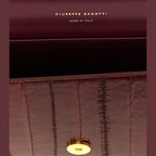 Giuseppe Zanotti Bordeaux Leather Clutch Bag