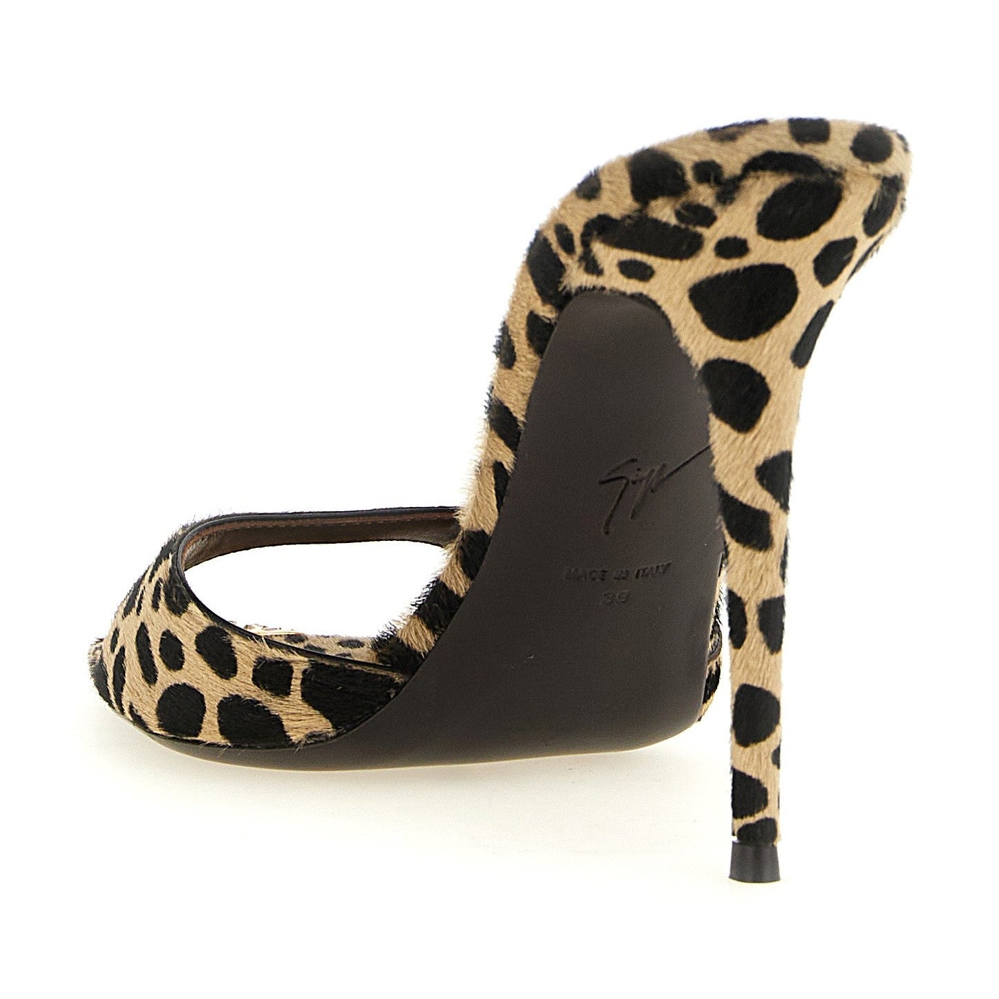 Giuseppe Zanotti Multicolor Calfskin Stiletto Heel Sandals