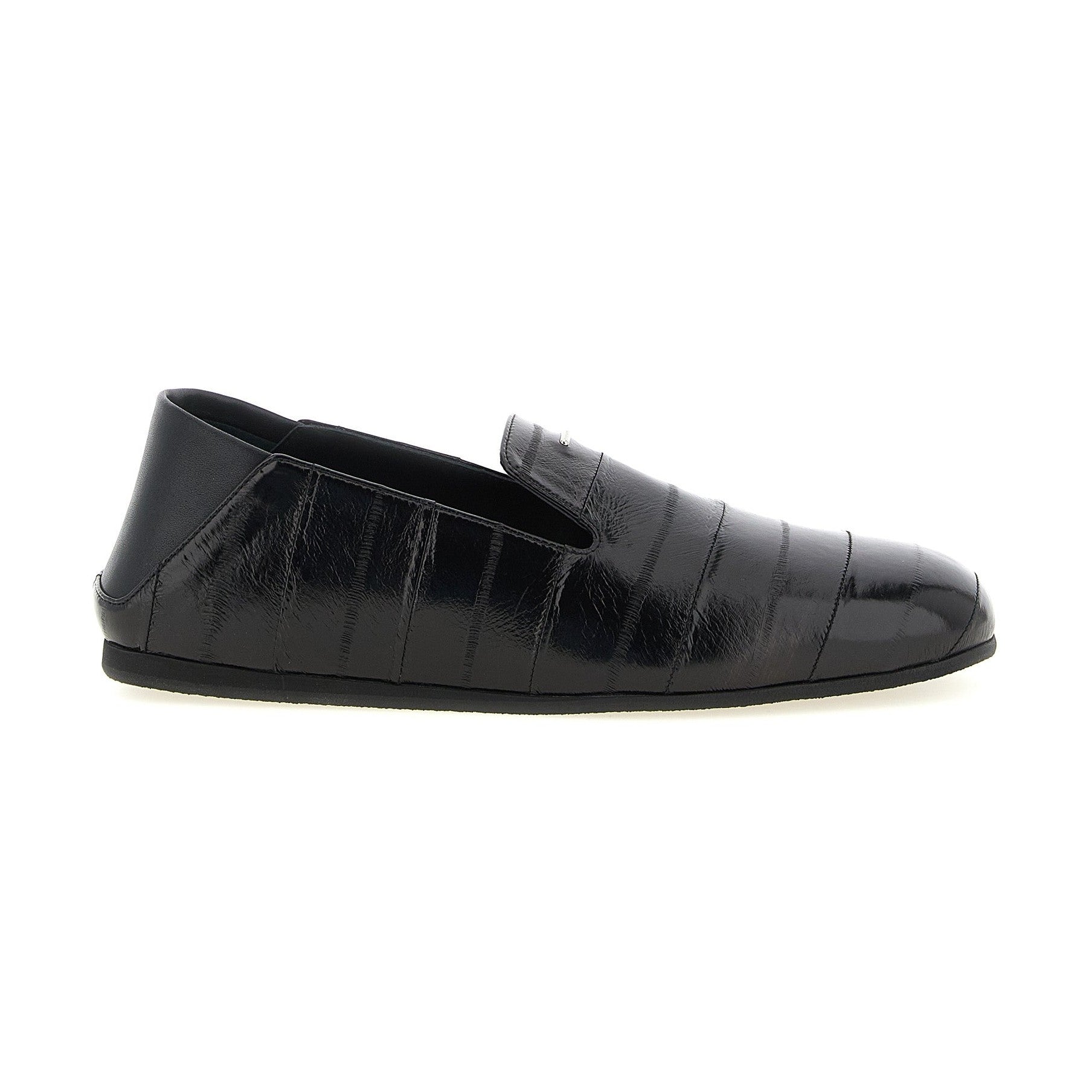 Giuseppe Zanotti Black Leather Slip-On Loafers
