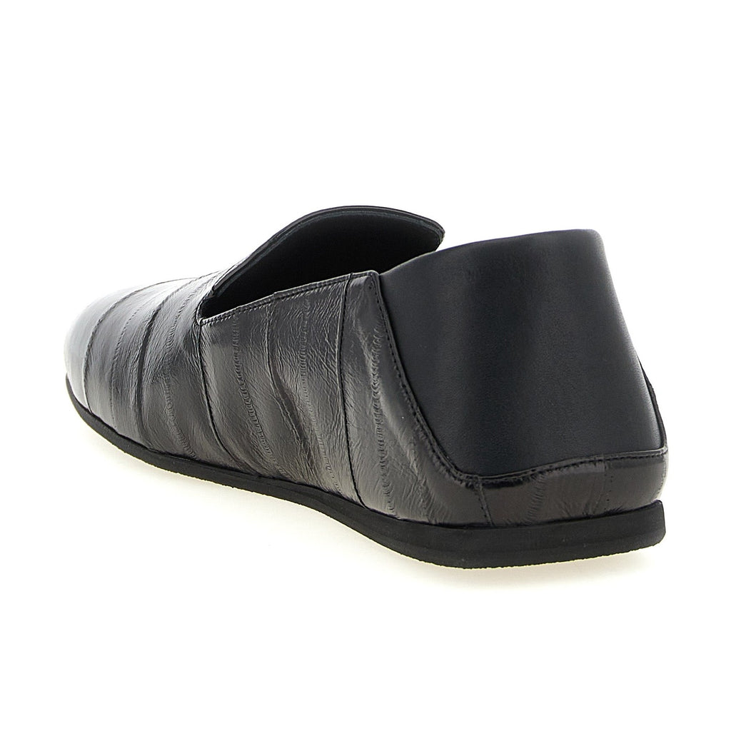 Giuseppe Zanotti Black Leather Slip-On Loafers
