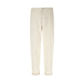 Brunello Cucinelli White Cotton Relaxed Fit Jeans