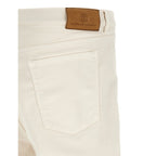 Brunello Cucinelli White Cotton Relaxed Fit Jeans