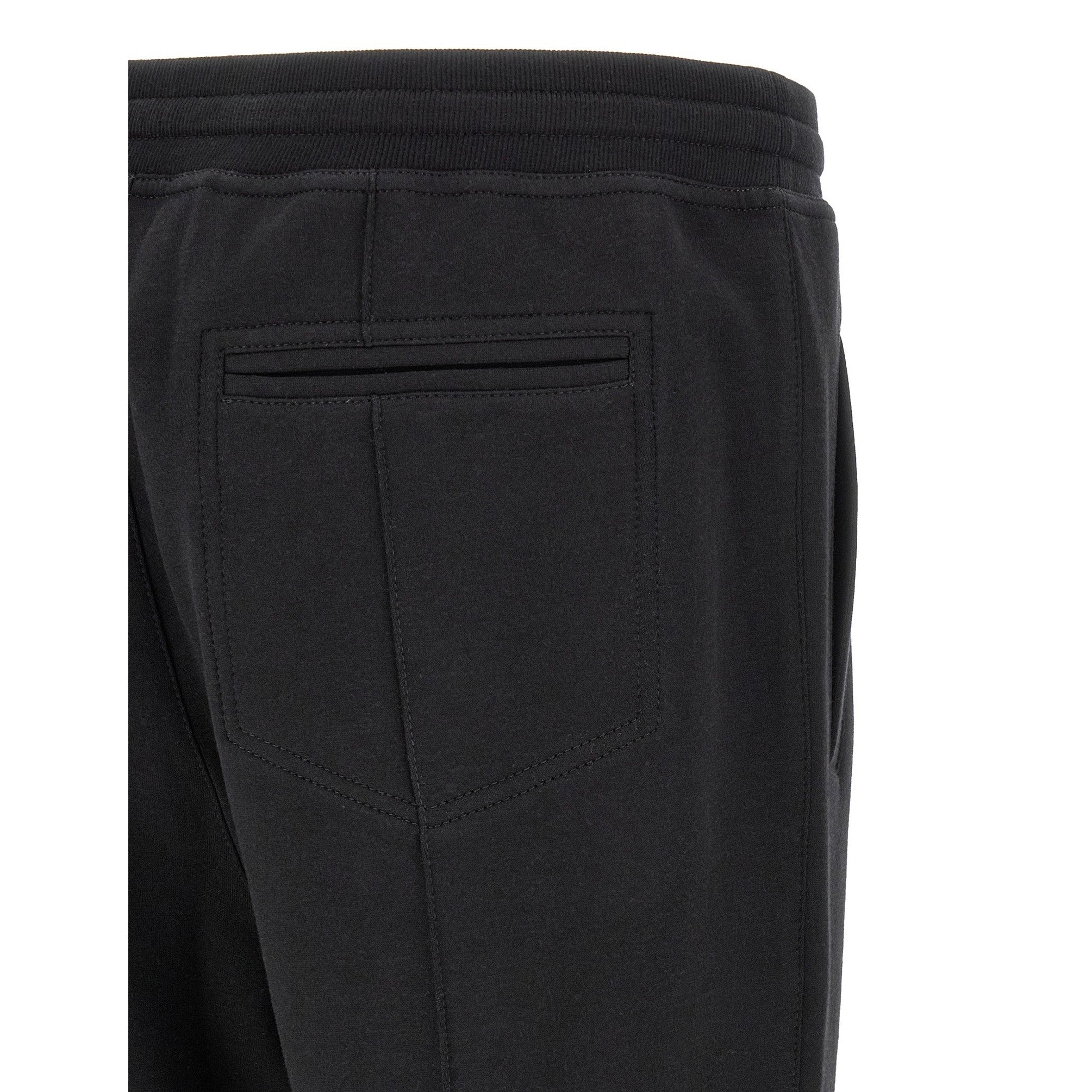 Brunello Cucinelli Black Cotton Joggers (Workout Pants)