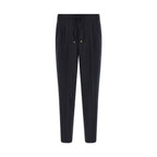 Brunello Cucinelli Blue Virgin Wool Casual Pants