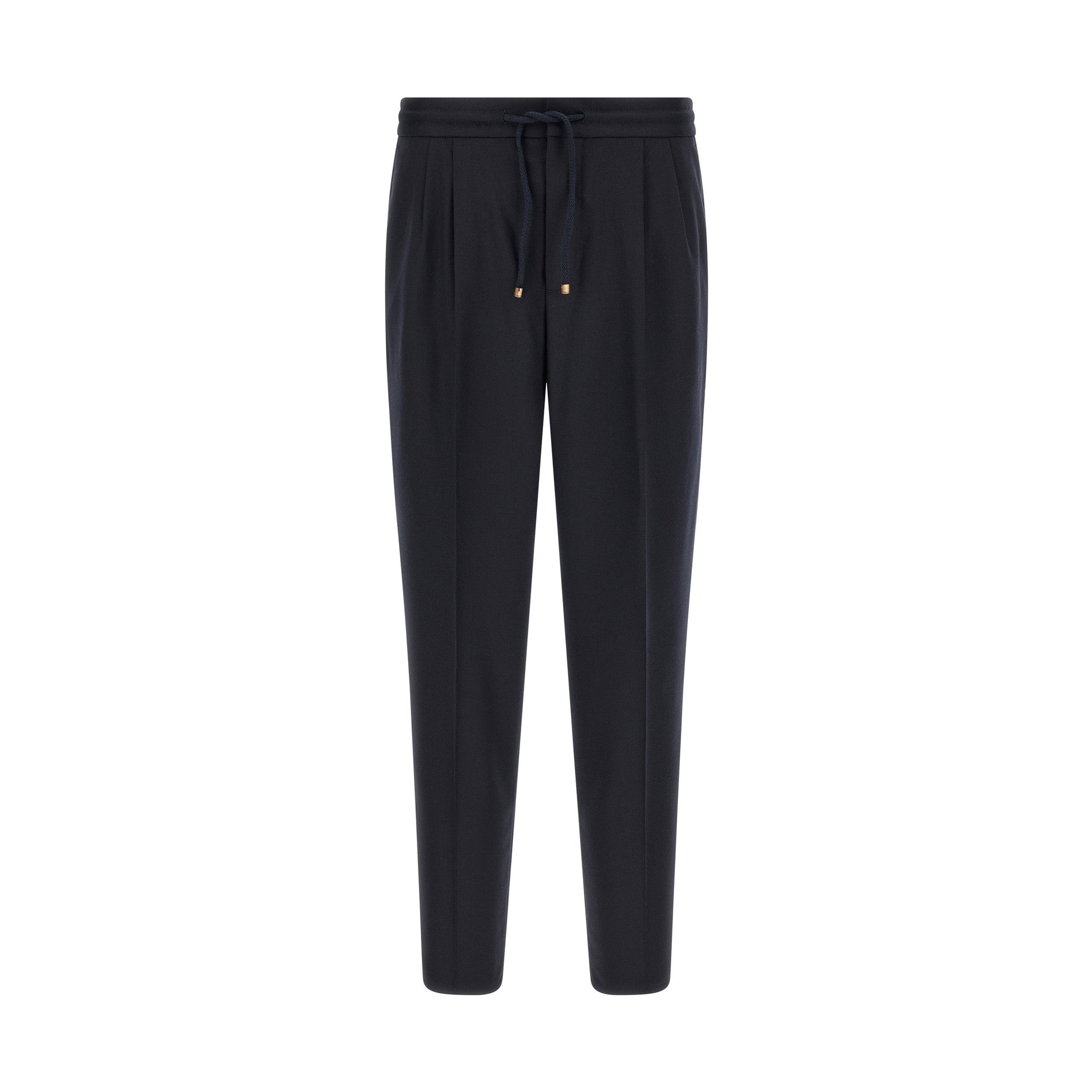 Brunello Cucinelli Blue Virgin Wool Casual Pants