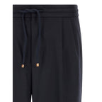 Brunello Cucinelli Blue Virgin Wool Casual Pants