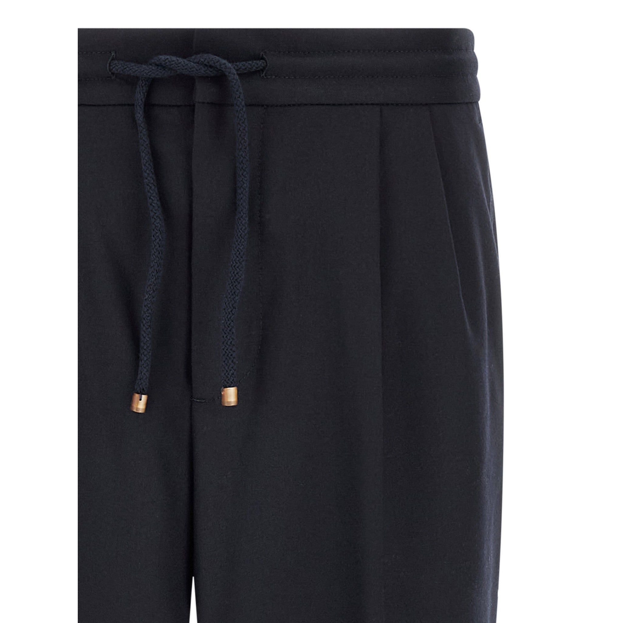 Brunello Cucinelli Blue Virgin Wool Casual Pants