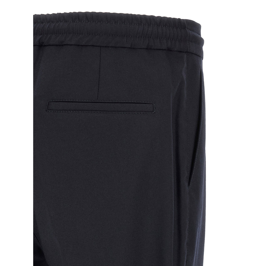 Brunello Cucinelli Blue Virgin Wool Casual Pants