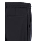 Brunello Cucinelli Blue Virgin Wool Casual Pants