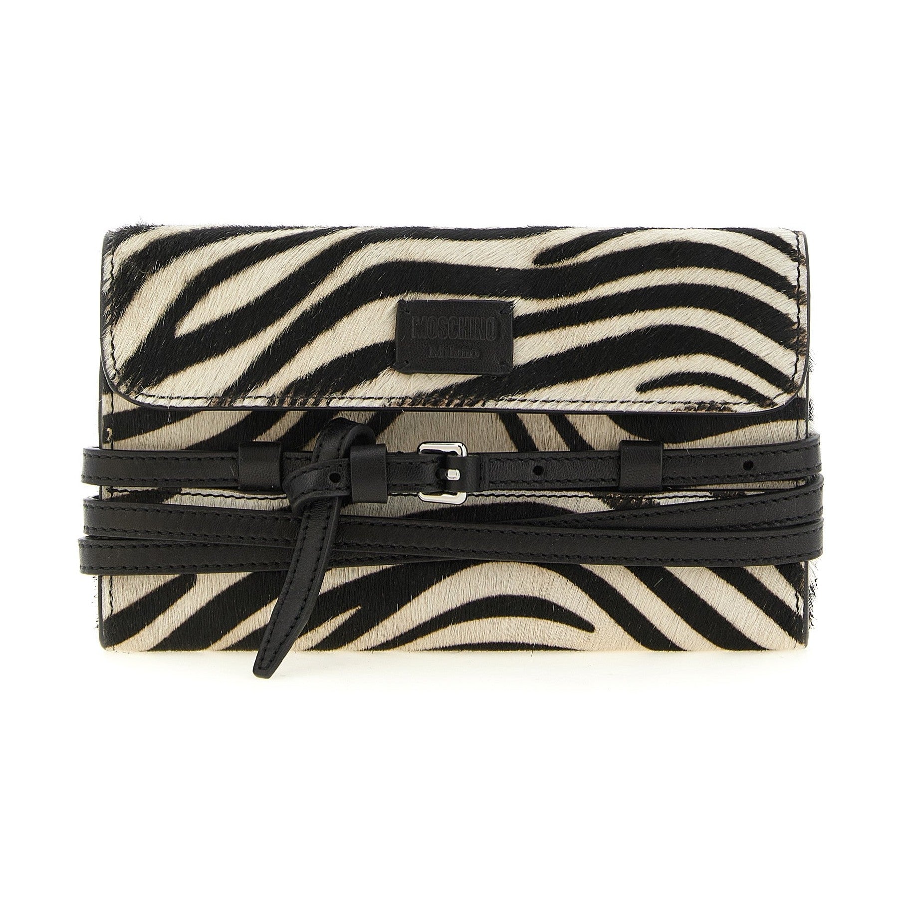 Moschino Bicolor Leather Cardholder