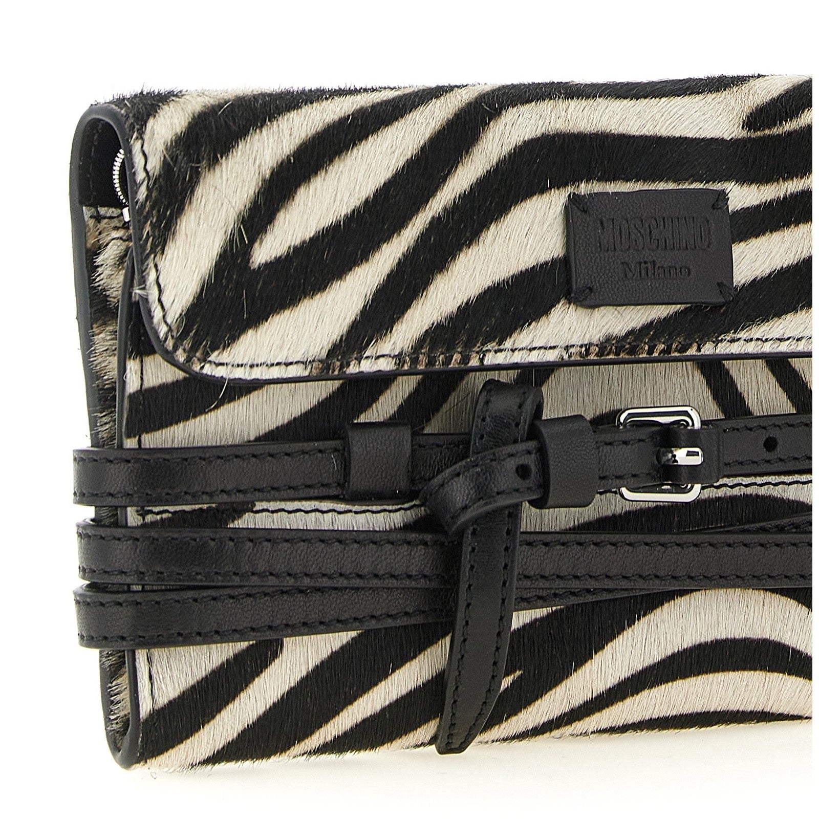Moschino Bicolor Leather Cardholder