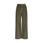 Brunello Cucinelli Bicolor Cotton Flared Pants